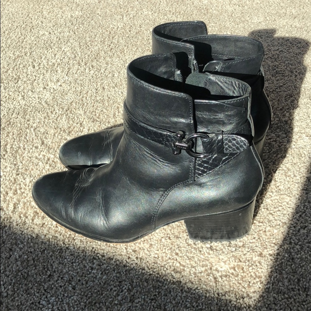 Coach Black Moto Booties